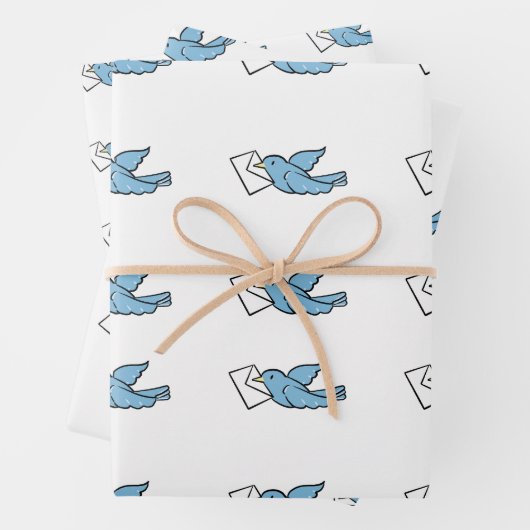 Blue Bird Wrapping Paper Geschenkpapier Set (Beispiel)