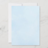 Blue Birdie Boy Baby Shower Einladung (Rückseite)