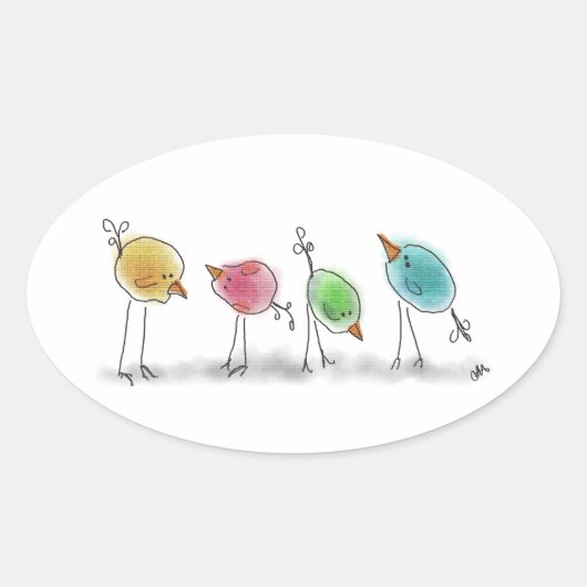 Blue Birdies Stickers (Vorderseite)