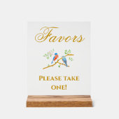 Blue Birds Acrylschild (Vorderseite)