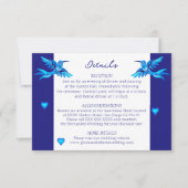 Blue Birds Boho Mexican Wedding Card Dankeskarte (Vorderseite)