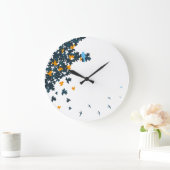 Blue Birds Clock Große Wanduhr (Zuhause)
