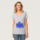 Blue Birds Family Snapshot T-Shirt (Vorderseite Vollansicht)