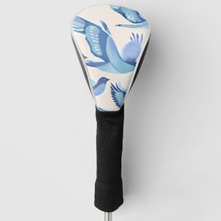 Blue Birds Flying | Modern Watercolor Golf Headcover