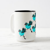 Blue Birds Kaffee Tasse (Vorderseite Links)