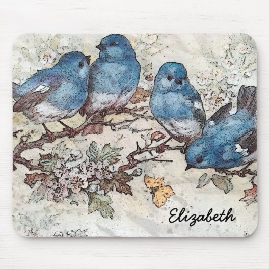 Blue Birds Mouse Pad Mousepad (Vorne)