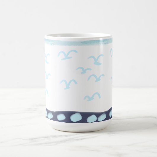 Blue birds mug-ceramic kaffeetasse (Mittel)