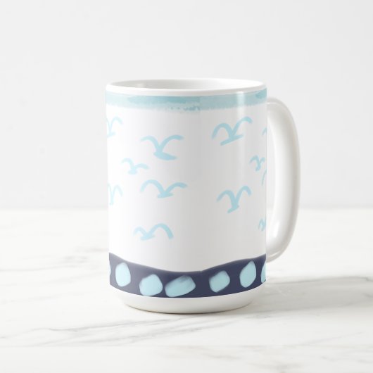 Blue birds mug-ceramic kaffeetasse (VorderseiteRechts)