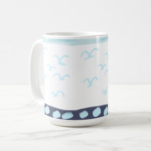 Blue birds mug-ceramic kaffeetasse (Vorderseite Links)