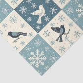 Blue Birds & Snowflakes Christmas Winter Decoupage Seidenpapier (Detail)