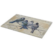 Blue Birds Vintag Sheet Music Cutting Board Schneidebrett (Ecke)