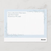 Blue Birth Announcement Boy Postkarte (Rückseite)