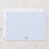 Blue Birth Announcement Foto Card Ankündigung (Rückseite)