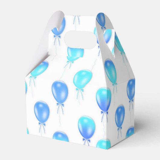 Blue Birthday Balloon Gefälligbox Geschenkschachtel (Vorderseite)