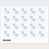 Blue Birthday Balloons Sticker (Blatt)