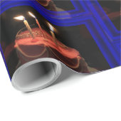 Blue Birthday Cake Geschenkpapier (Rolleneckpunkt)