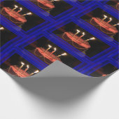 Blue Birthday Cake Geschenkpapier (Ecke)