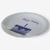 Blue Birthday Cake Pappteller (Schrägansicht)