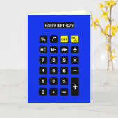 Blue Birthday Calculator Karte (Gelbe Blume)