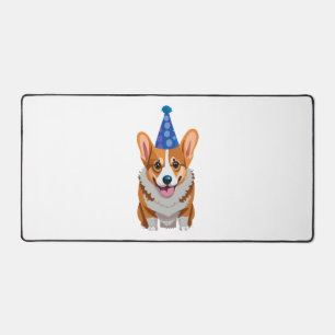 Blue Birthday Corgi Classic T - Shirt Schreibtischunterlage