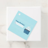 Blue Birthday Cupcake Geschenkanhänger (Beispiel)