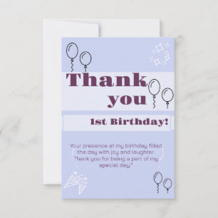 Blue Birthday danke Karte