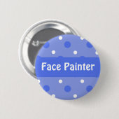 Blue Birthday "Face Painter" Identifikation Button (Vorne & Hinten)
