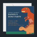 Blue Birthday Kids Dinosaur Geburtstagsparty Einla Einladung<br><div class="desc">Blue Birthday Kids Dinosaur Geburtstagsparty Einladung</div>
