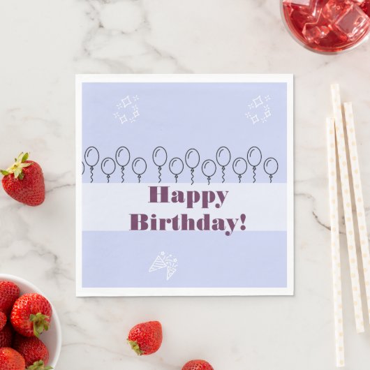 Blue Birthday Napkins Serviette (Beispiel)