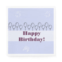 Blue Birthday Napkins