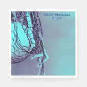 Blue Birthday Net & Volleyball Serviette (Vorderseite)