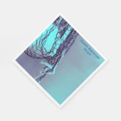 Blue Birthday Net & Volleyball Serviette (Ecke)