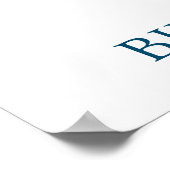 Blue Birthday Party Custom 20x30 Foto Poster (Ecke)