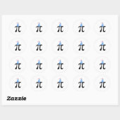 Blue Birthday Pi Sticker (Blatt)