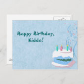 Blue Birthday Postcard Postkarte (Vorne/Hinten)