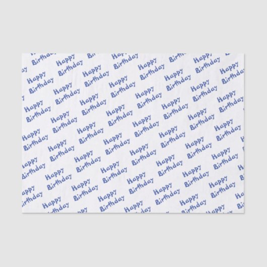 Blue Birthday Seidenpapier (Vorderseite)