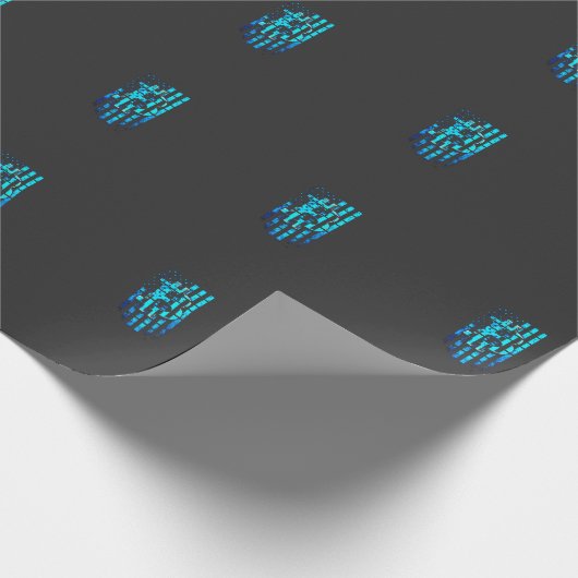 Blue Bitcoin T - Shirt Geschenkpapier (Ecke)