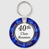 Blue, Black and White 40 Year High School Wiederse Schlüsselanhänger (Rückseite)