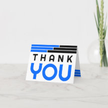 Blue & Black Bars Abschluss Vielen Dank