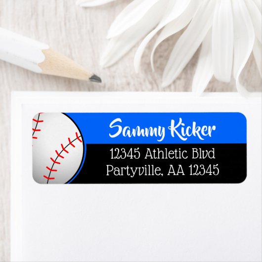 Blue & Black Baseball-Adresse (Insitu)