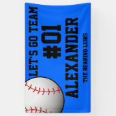 Blue Black Baseball Team Spirit Banner (Vertikal)