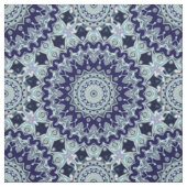 Blue Black Boho Mandala Pattern Stoff (Muster)