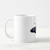 Blue Black Brown Butterfly Art Kaffeetasse (Links)