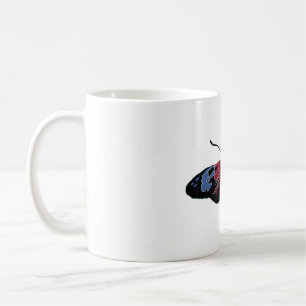 Blue Black Brown Butterfly Art Kaffeetasse