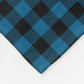 Blue Black Buffalo Lumberjack Karo Kariertes Muste Fleecedecke (Ecke)