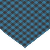 Blue Black Buffalo Lumberjack Karo Kariertes Muste Kurzer Tischläufer (Ecke)