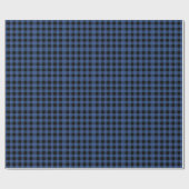 Blue Black Buffalo Plaid Gingham Lumberjack Geschenkpapier (Flach)