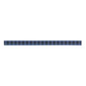 Blue Black Buffalo Plaid Gingham Lumberjack Ripsband (Vorderseite)