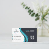 Blue & Black Business Cards 4 Pack mit 100 Stück Visitenkarte (Stehend Vorderseite)