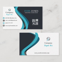 Blue & Black Business Cards 4 Pack mit 100 Stück Visitenkarte
